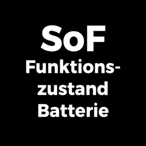 SOF-State-of-Funcktion-Funktionszustand-Batterie, Abbildung 1: SoC, SoF, SoH, Zusammenhang zwischen dem Zustand der Batterie und dem Ladezustand