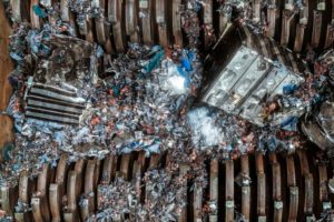 Batterie-shredder--Recycling-von Lithium-Ionen batterien