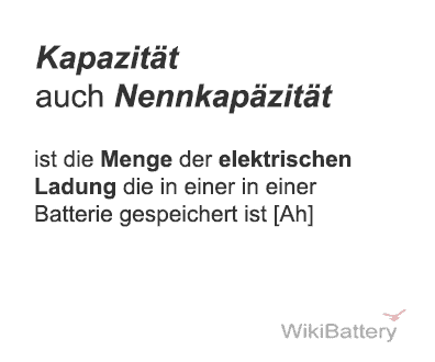 Nennkapazitaet-Kapazitaet-von Batterien definition- erklärt von Wiki-Battery auf www.wikibattery.org